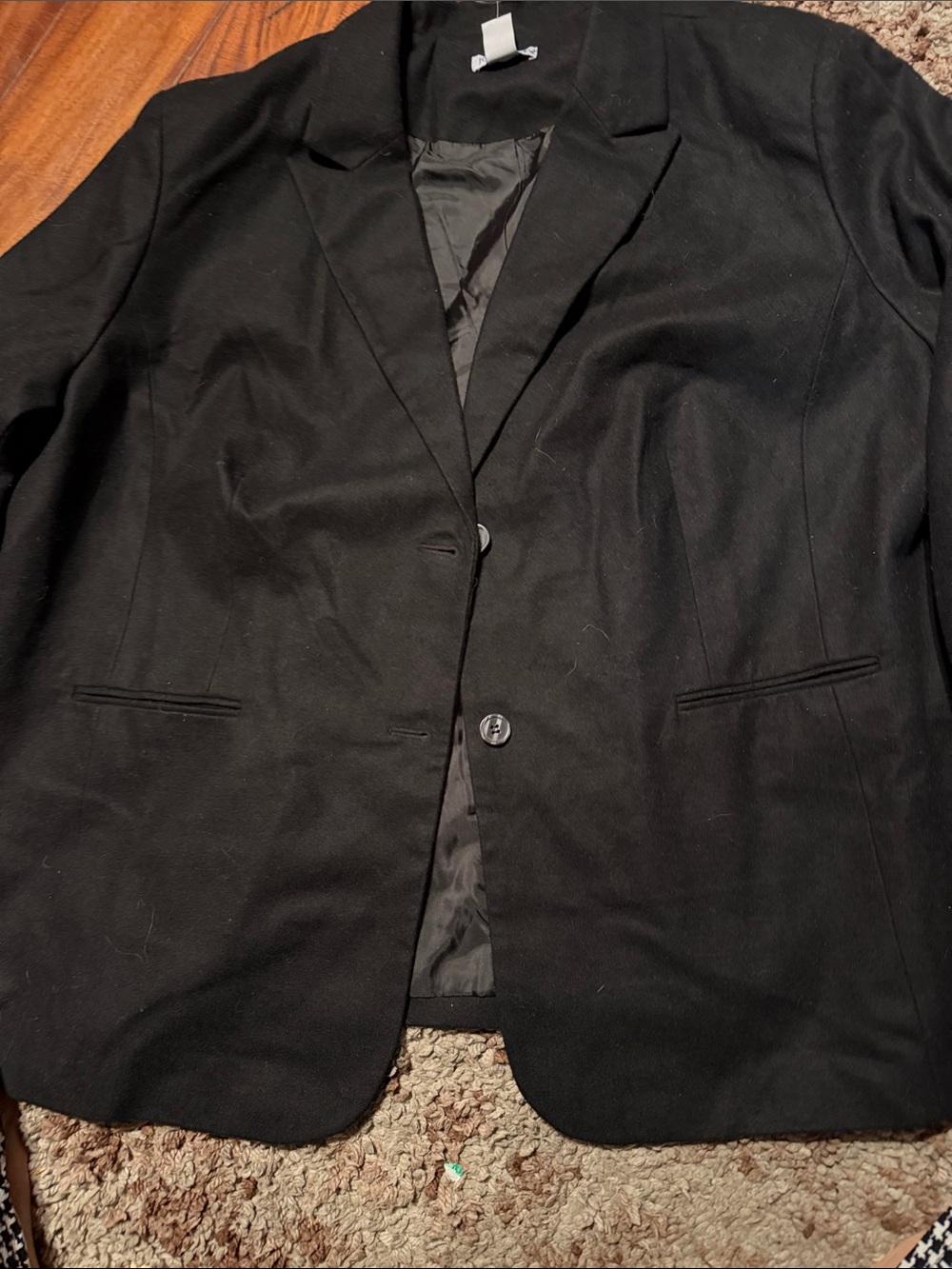 Women's Black Tailored Two-Button Blazer